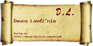 Deucs Lavínia névjegykártya